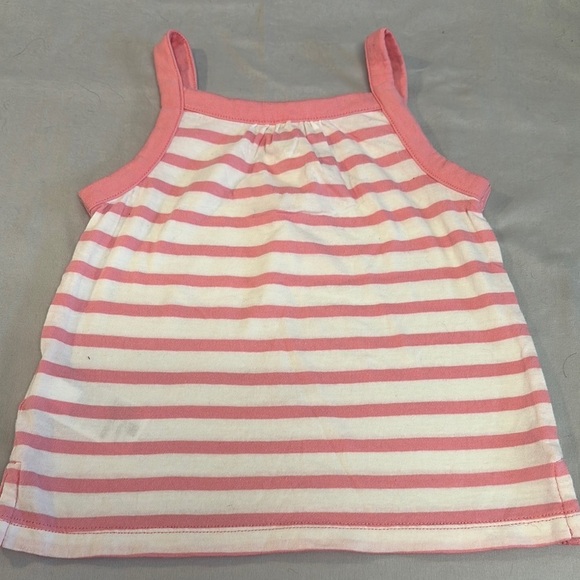 GAP NWOT Pink and White Camisole with Ruched Neckline - Picture 4 of 4